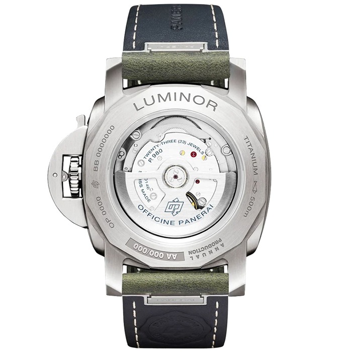 Panerai Luminor Marina Titanio 44mm Mens Watch Green PAM03325 - Image 5