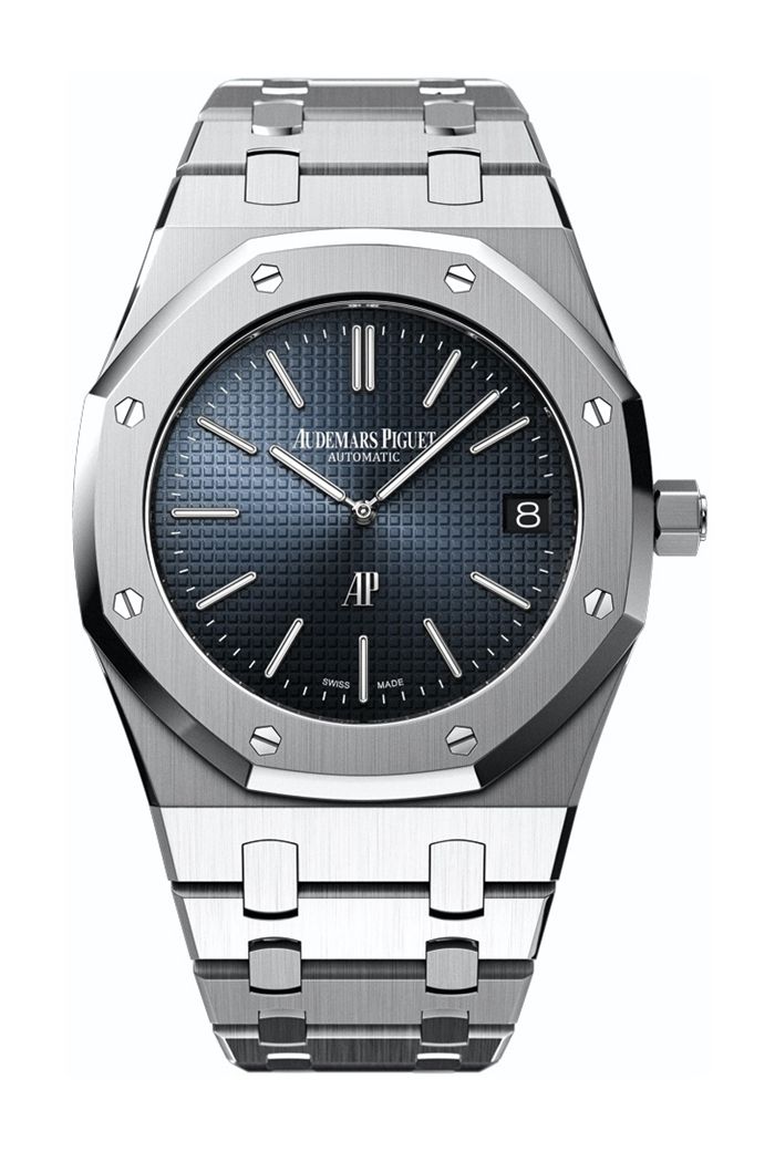 Replica Audemars Piguet Royal Oak Jumbo Extra-Thin Blue 15202ST.OO.1240ST.01