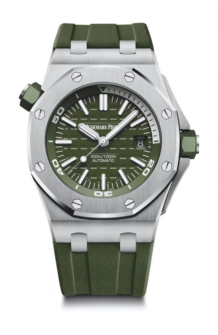 Replica Audemars Piguet Royal Oak Offshore Diver Green 15710ST.OO.A052CA.01
