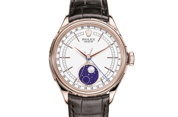 Replica Rolex Cellini Moonphase 39 mm 18 kt Everose gold polished finish 50535