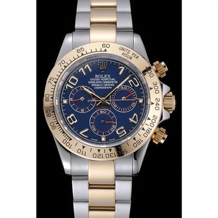 Replica Rolex Cosmograph Daytona Blue Dial Two Tone Stainless Steel Bracelet 1454246 - Image 2