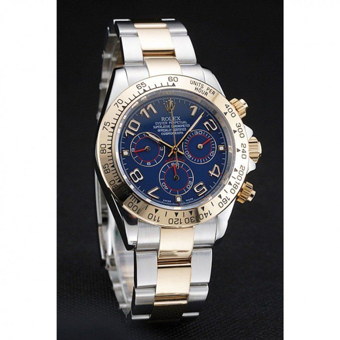 Replica Rolex Cosmograph Daytona Blue Dial Two Tone Stainless Steel Bracelet 1454246 - Image 3