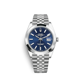Replica Rolex Datejust 126300 41mm Bright blue Jubilee