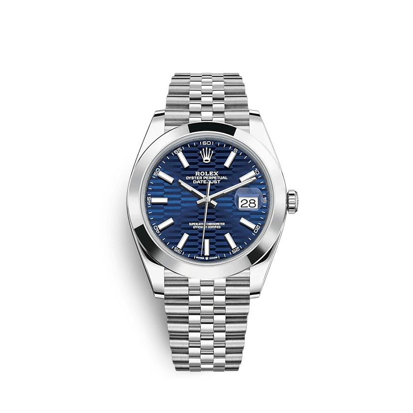 Replica Rolex Datejust 126300 41mm Bright blue Jubilee