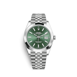 Replica Rolex Datejust 126300 41mm Mint green Jubilee