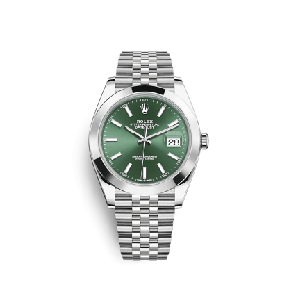 Replica Rolex Datejust 126300 41mm Mint green Jubilee