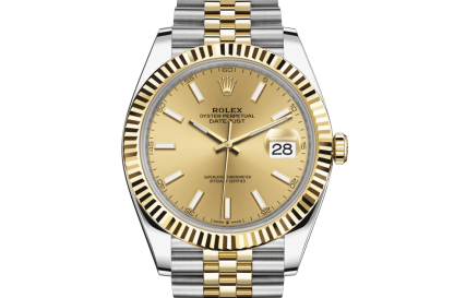 Replica Rolex Datejust 41 Yellow Gold/Steel Champagne Dial Fluted Bezel 126333 Jubilee - Image 4