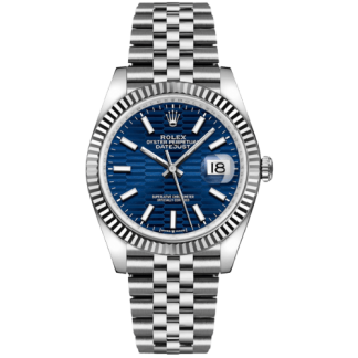 Replica Rolex Datejust Blue Fluted Motif Dial 36mm 126234 Jubilee