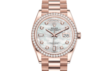 Replica Rolex Day-Date 36 Oyster 36 mm Everose gold and diamonds 128345RBR