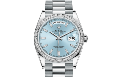 Replica Rolex Day-Date 36 Oyster 36 mm platinum and diamonds 128396TBR