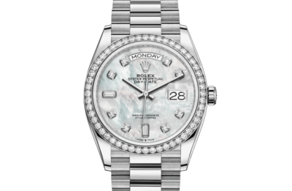 Replica Rolex Day-Date 36 Oyster 36 mm white gold and diamonds 128349RBR