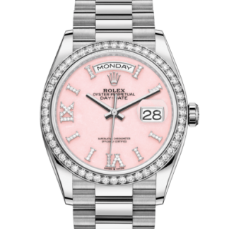 Replica Rolex Day-Date 36 Oyster 36 mm white gold and diamonds 128349RBR