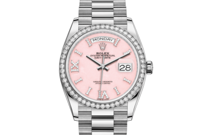 Replica Rolex Day-Date 36 Oyster 36 mm white gold and diamonds 128349RBR