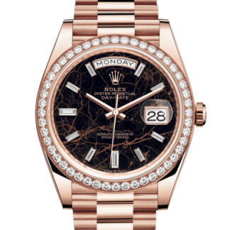 Replica Rolex Day-Date 40 Oyster 40 mm Everose gold and diamonds 228345RBR