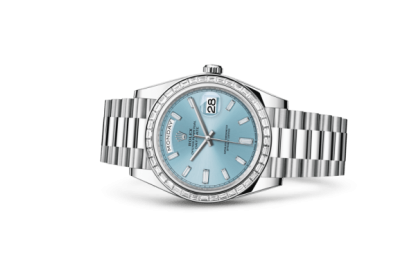 Replica Rolex Day-Date 40 Oyster 40 mm platinum and diamonds 228396TBR - Image 2