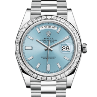 Replica Rolex Day-Date 40 Oyster 40 mm platinum and diamonds 228396TBR