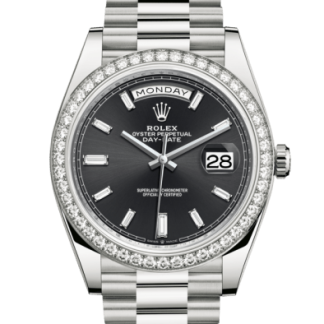 Replica Rolex Day-Date 40 Oyster 40 mm white gold and diamonds 228349RBR
