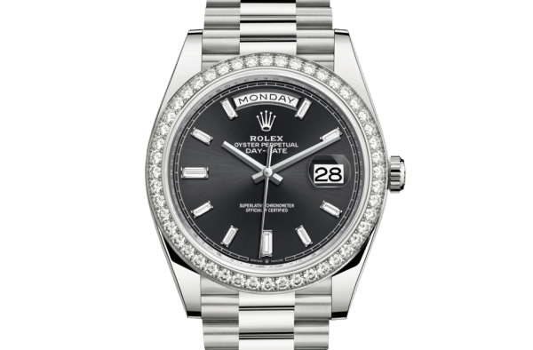 Replica Rolex Day-Date 40 Oyster 40 mm white gold and diamonds 228349RBR