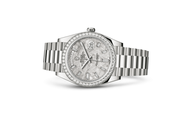 Replica Rolex Day-Date 40 Oyster 40 mm white gold and diamonds 228349RBR - Image 2