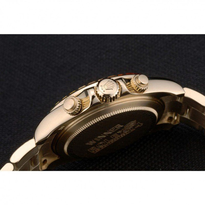 Replica Rolex Daytona Cosmograph Rainbow Crystals Bezel Rose Gold Strap Black Dial 80251 - Image 9