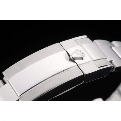 Replica Rolex Daytona Cosmograph Rainbow Crystals Bezel Stainless Steep Strap Black Dial 80250 - Image 6