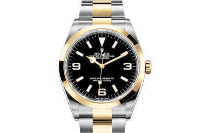 Replica Rolex Explorer Oyster 36 mm Oystersteel and yellow gold 124273