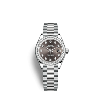Replica Rolex Lady-Datejust 279139RBR 28mm Dark grey