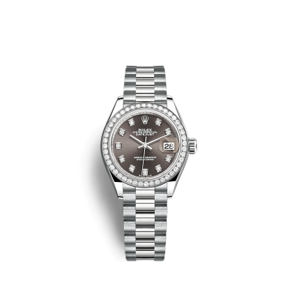 Replica Rolex Lady-Datejust 279139RBR 28mm Dark grey