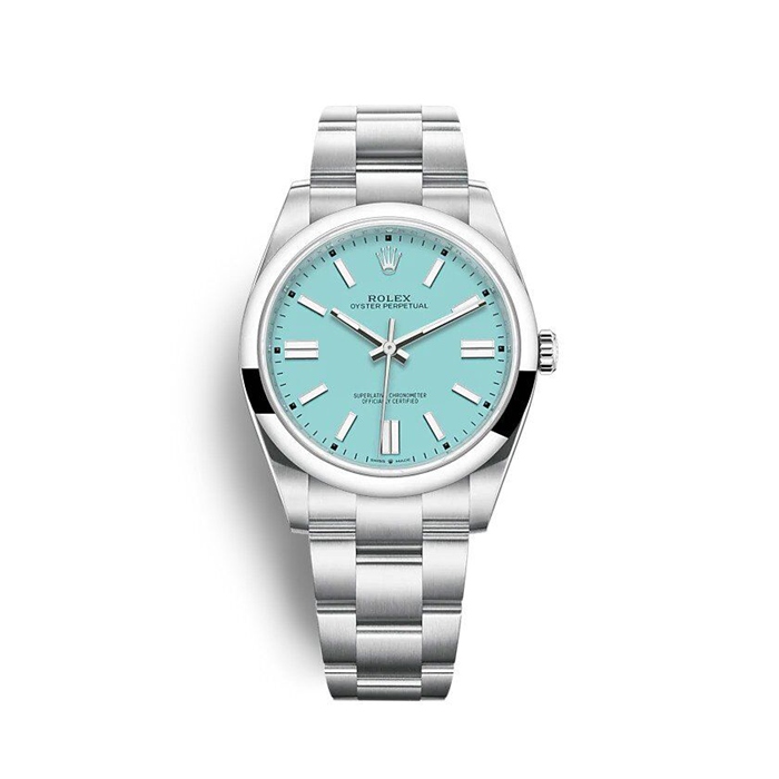 Replica Rolex Oyster Perpetual 41mm Turquoise blue