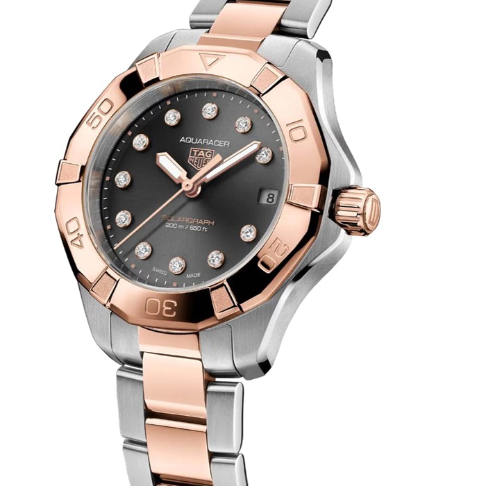 TAG Heuer Aquaracer Professional 200 Solargraph 34mm Ladies Watch Black WBP1324.BB0005 - Image 2