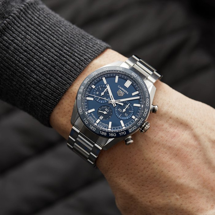 TAG Heuer Carrera Automatic Chronograph 44mm Mens Watch CBN2A1A.BA0643 - Image 5