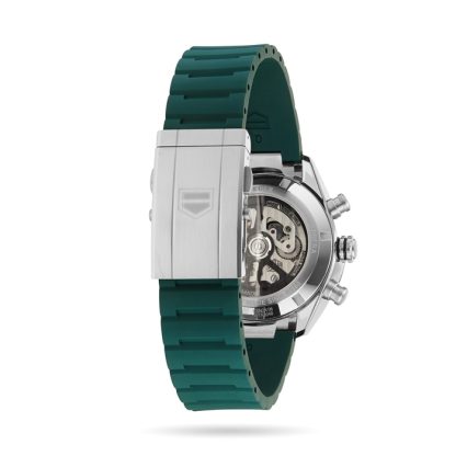TAG Heuer Carrera Chronograph 44mm Mens Watch Green Rubber CBN2A1N.FT6238 - Image 4