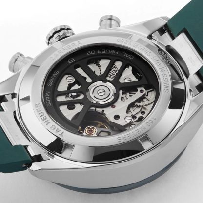 TAG Heuer Carrera Chronograph 44mm Mens Watch Green Rubber CBN2A1N.FT6238 - Image 5