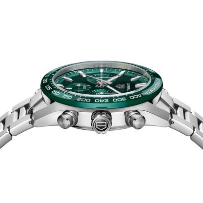 TAG Heuer Carrera Chronograph 44mm Mens Watch Green Stainless Steel CBN2A1N.BA0643 - Image 4