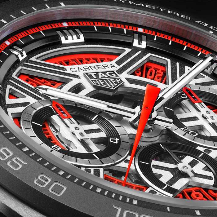 TAG Heuer Carrera Chronograph Extreme Sport 44mm Mens Watch Red CBU2082.FT6275 - Image 3