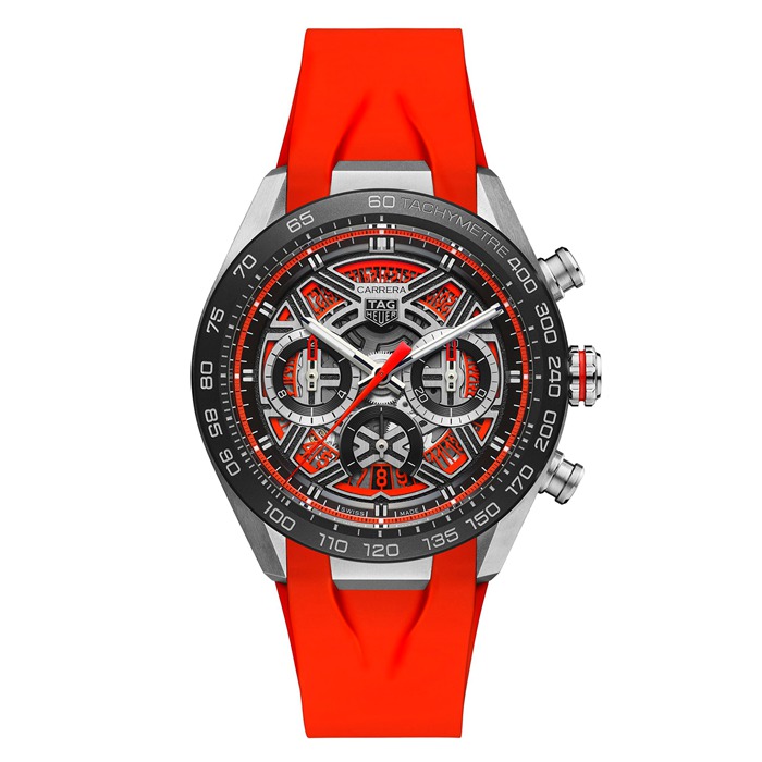 TAG Heuer Carrera Chronograph Extreme Sport 44mm Mens Watch Red CBU2082.FT6275