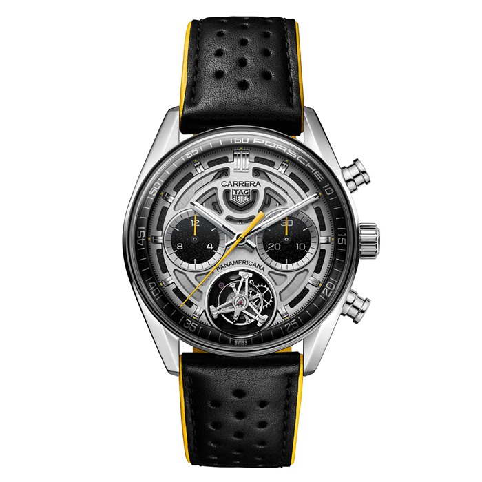TAG Heuer Carrera Chronograph Tourbillon X Porsche Panamericana Skeleton Limited Edition 42mm Mens Watch CBS5012.FC6571