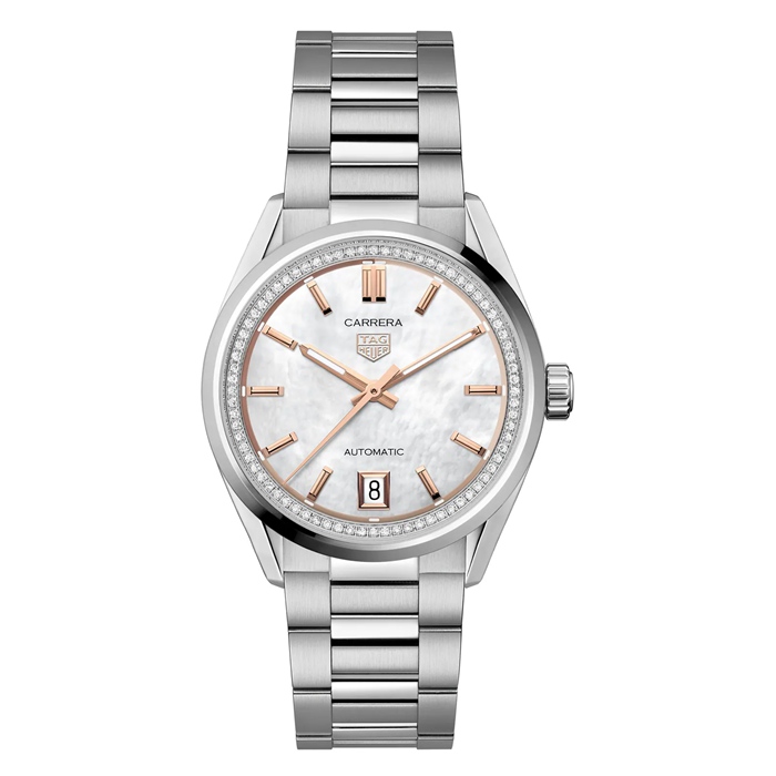 TAG Heuer Carrera Date 36mm Ladies Watch Mother Of Pearl WBN231C.BA0001