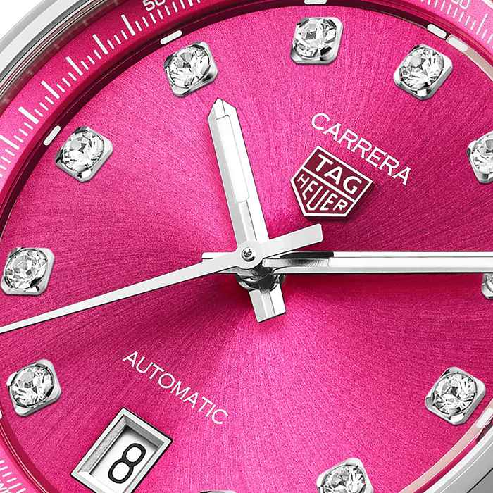 TAG Heuer Carrera Date 36mm Ladies Watch Pink Diamond Dot WBN2318.BA0001 - Image 3