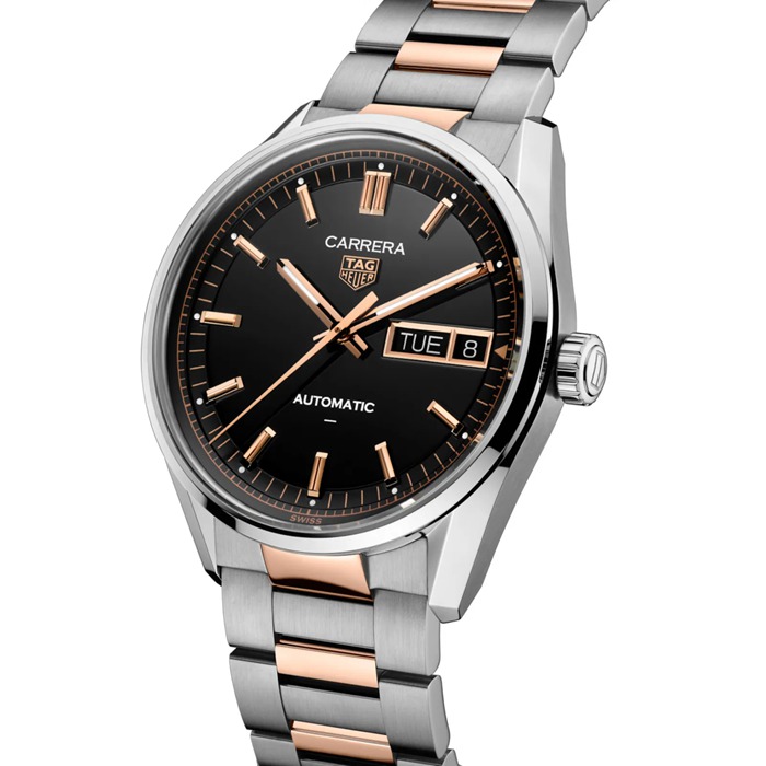 TAG Heuer Carrera Day-Date 41mm Mens Watch Black Rose Gold WDA2111.BD0001 - Image 2