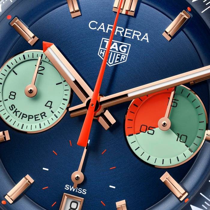 TAG Heuer Carrera Skipper Chronograph 39mm Mens Watch Blue CBS2241.FN8023 - Image 3
