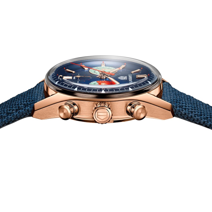 TAG Heuer Carrera Skipper Chronograph 39mm Mens Watch Blue CBS2241.FN8023 - Image 4