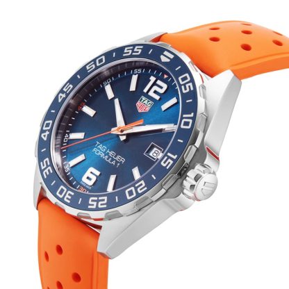 TAG Heuer Formula 1 43mm Mens Watch Orange Rubber Strap WAZ1010.FT8028 - Image 2