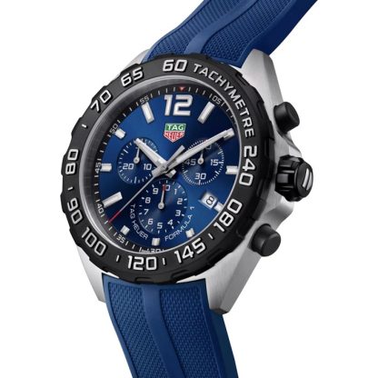 TAG Heuer Formula 1 Quartz Chronograph 200M 43mm Mens Watch Blue Rubber CAZ101AV.FT8077 - Image 2