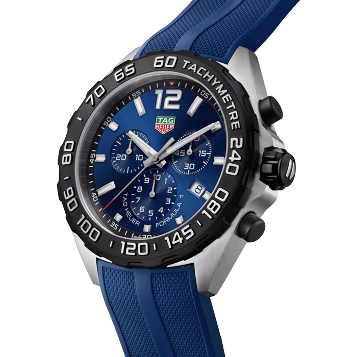 TAG Heuer Formula 1 Quartz Chronograph 200M 43mm Mens Watch Blue Rubber CAZ101AV.FT8077 - Image 2