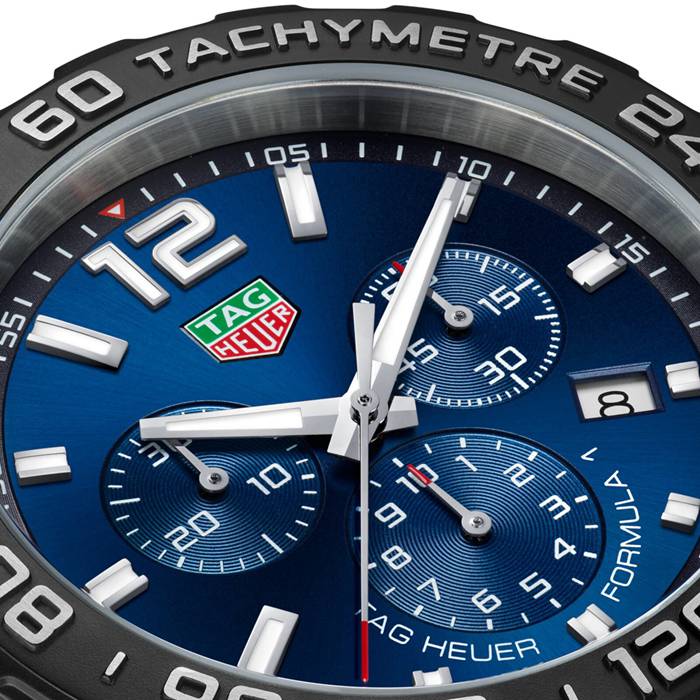 TAG Heuer Formula 1 Quartz Chronograph 200M 43mm Mens Watch Blue Rubber CAZ101AV.FT8077 - Image 3