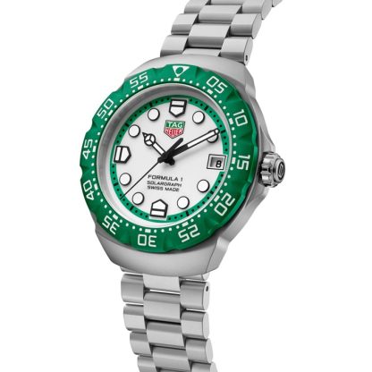 TAG Heuer Formula 1 Solargraph Limited Edition 38mm Mens Watch Green WBY1113.BA0042 - Image 2