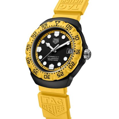 TAG Heuer Formula 1 Solargraph Limited Edition 38mm Mens Watch Yellow WBY1117.FT8087 - Image 2