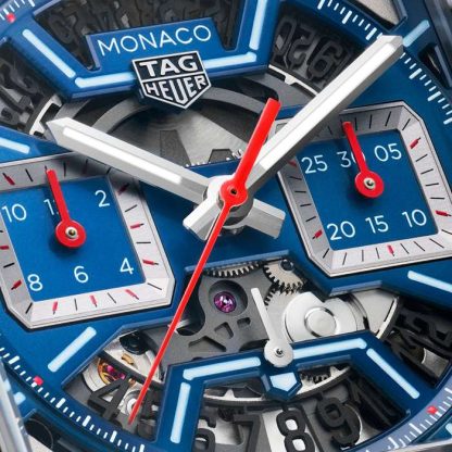 TAG Heuer Monaco Chronograph 39mm Mens Watch Titanium Blue CBL2182.FT6235 - Image 3