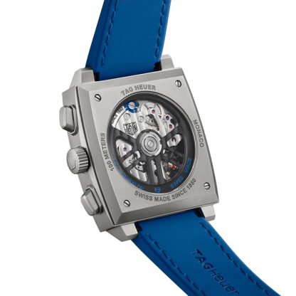 TAG Heuer Monaco Chronograph 39mm Mens Watch Titanium Blue CBL2182.FT6235 - Image 5